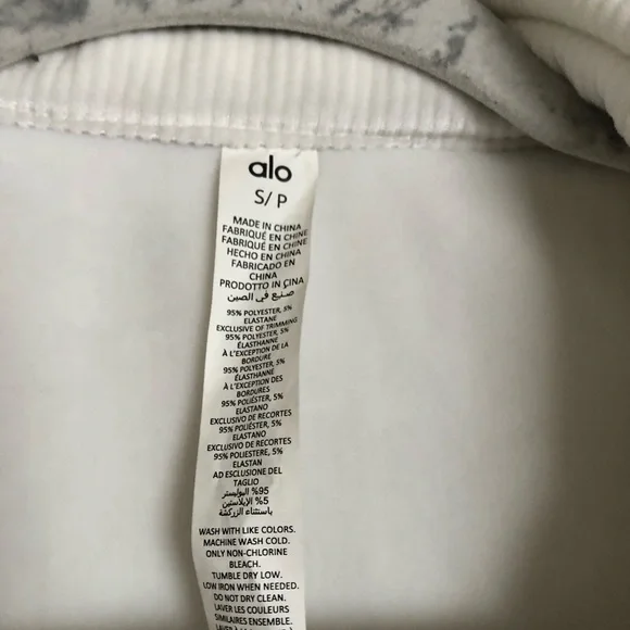 Alo Yoga Ribbed Velour Mountain Side Shacket Ivory S - Picture 9 of 13